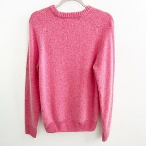 H&M Pink Sweater Medium Crew Neck Long Sleeve Ribbed Hem bubble pink NWOT